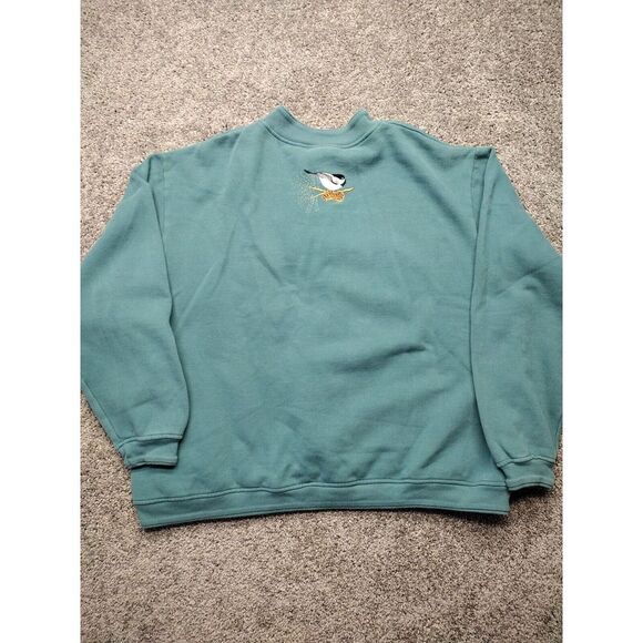 VTG Wild Birds Sweatshirt Women XL No Size Tag Artisans Chickadee Nuthatch Jay - Picture 7 of 13